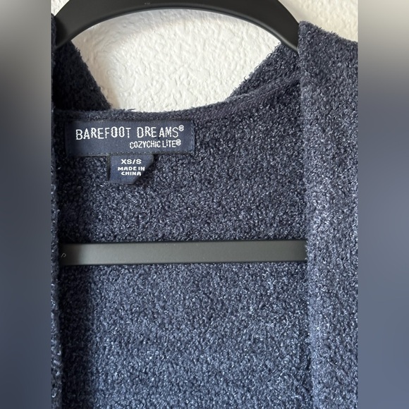 Barefoot Dreams CozyChic Lite Relaxed Hooded Cardi with/Pockets - Picture 3 of 4